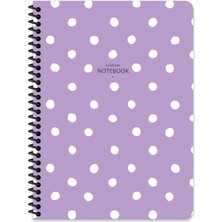 Keskin Color A4 80 Yaprak (3 Kareli + 1 Çizgili ) Plastik Kapaklı Spiralli Puantiye  Defter (4 Adet)