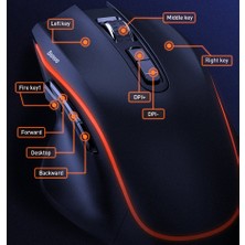 Westus Pro Series 6400 Dpı Gaming Mouse-Oyuncu Mouse Ofis-Oyuncu Mouse Android-Linux-Windows-Ios Uyumlu Oyuncu Mouse