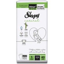 Sleepy Natural Jumbo Bebek Bezi Junior 5 Numara 40 Adet