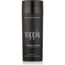 Topik  siyah (black) Dolgunlaştırıcı Saç Fiberi Saç Tozu Topik 27.5 gr TARAK HEDİYELİ