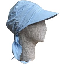 Rupen Kraft Bağlamalı Safari Kadın Şapkası  Eşarplı Şapka  Plaj Şapkası Siperli Bandana Şapka