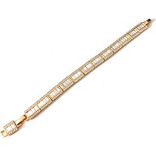 Hg.Aksesuar Kadın Xupıng Özel Seri Rodyum Kaplama Zirkon Taşlı Bileklik