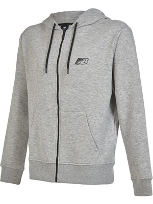 New Balance Nb Man Lifestyle Hoodie Grey Erkek Sweatshirt MNH1318-AG