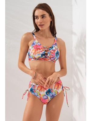 Pierre Cardin Rhode Bantlı Toparlayıcı Bikini Garden 231237-D