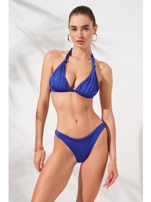 Pierre Cardin Dudi Kaplı Üçgen Bikini Sax 231224