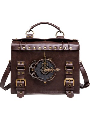 Steampunk Okulu Crossbody Messenger Çantası Gotik Deri Omuz Çantası Çantası (Yurt Dışından)