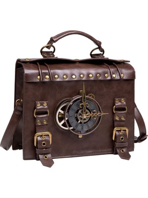 Steampunk Okulu Crossbody Messenger Çantası Gotik Deri Omuz Çantası Çantası (Yurt Dışından)