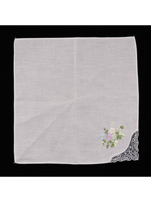 5 Adet Vintage Çiçek Işlemeli Hankies Pamuk Dantel Hanky Mendil Hediye 01 (Yurt Dışından)