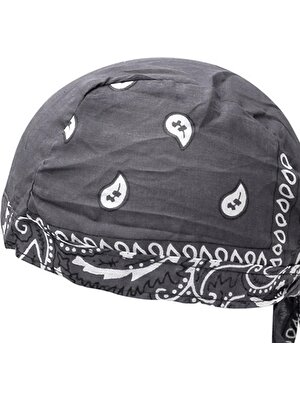 Bisiklet Korsan Şapkaları Bandana Beanie Kask Astar Baş Sargısı Fular Çiçek Koyu Gri (Yurt Dışından)