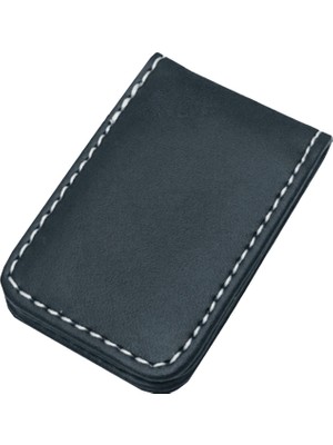 Pu Deri Manyetik Para Klip Nakit Kelepçe Kart Tutucu Cüzdan BLACK_60X41X8MM (Yurt Dışından)