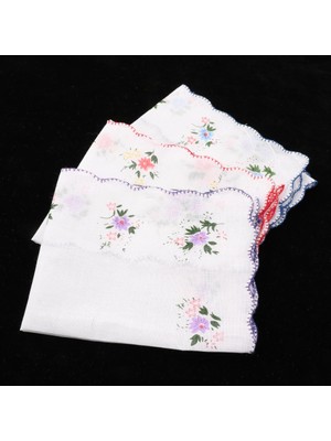 Güzel 3pcs Bayan Pamuk Çiçek Dantel Mendil Hanky Kerchief Hankies (Yurt Dışından)