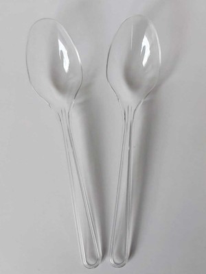 Allesuno Ambalaj Lüks Şeffaf Plastik Kaşık 500 Adet