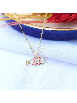 Pier Gümüş Mineli Balık Gümüş Kolye