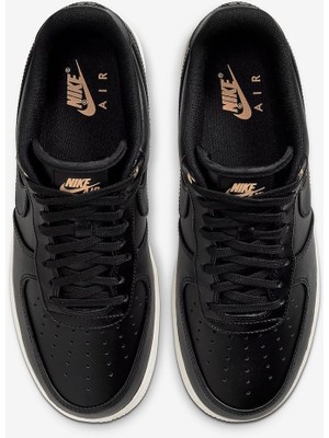 Nike Air Force 1'07 Low Premium Siyah Erkek Sneaker Ayakkabı