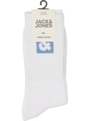 Jack & Jones Jaclı Logo Tennıs Sock Mavi Erkek Çorap 12234438-Silve