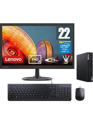 Lenovothinkcentre M70Q Gen 3 Intel Core I7-12700T 8gb 512GB SSD WINDOWS11HOME Fhd 21.,5 Mon Mini Masaüstü Bilgisayar TİNY11T30036TXM18+ZETTAUSBBELLEK