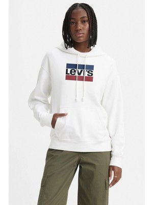 Levi's Pamuklu Regular Fit Kanguru Cepli Kapüşonlu Sweat Bayan Sweat A2640