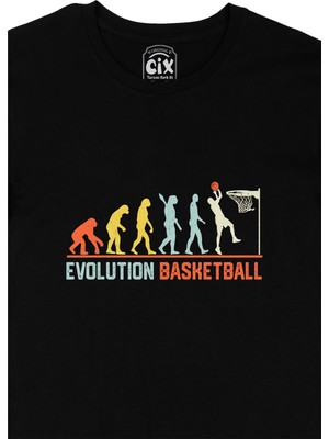 Basketbol Evolution Siyah Tişört