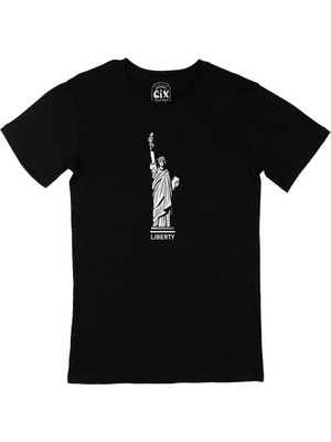 Liberty Özgürlük Anıtı Siyah Tişört