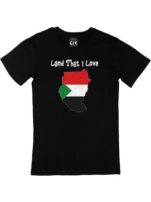 Land That I Love Sudan Siyah Tişört