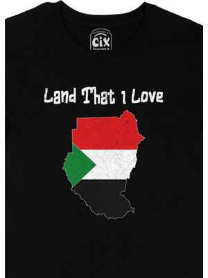 Land That I Love Sudan Siyah Tişört