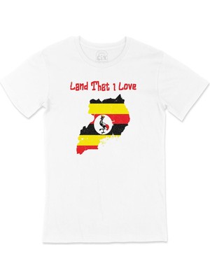 Land That I Love Uganda Beyaz Tişört