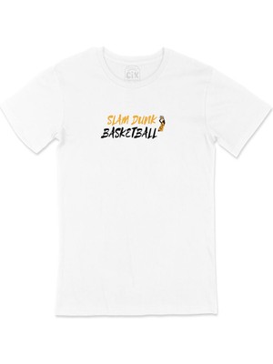 Slam Dunk Basketbol Beyaz Tişört