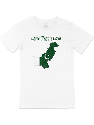 Land That I Love Pakistan Beyaz Tişört