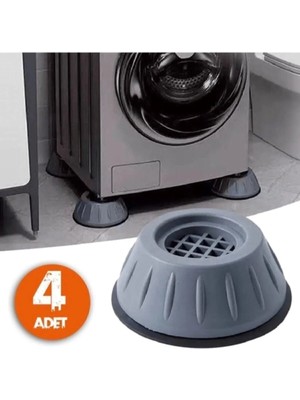 ZFN 4'lü Çamaşır Makinesi Sabitleyici Titreşim Engelleyici Kaymaz Stoper Sert Plastik Malzeme