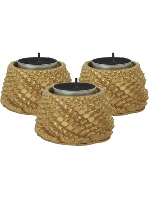 Stein Kohle Şamdan Dekoratif Mumluk Şamdan Tealight ve Uzun Mum Uyumlu Ejderha Yumurtası Model