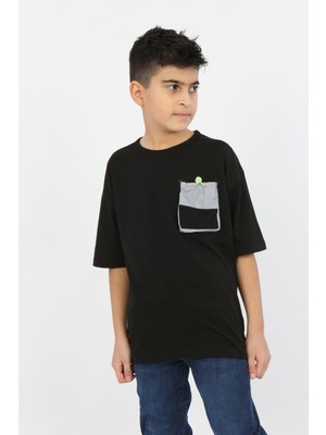 Toontoy Erkek Çocuk Göğsü Cepli Tişört