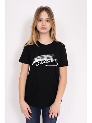 Toontoy Unisex Çocuk Atatürk Baskılı Tişört