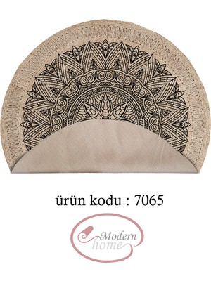 Modern Home Mandala Desenli Yuvarlak Halı Kolay Temizlenebilen Dijital Baskı Deri Kaymaz Tabanlı Halı