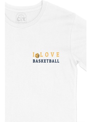 Cix I Love Basketball Cep Tasarım Baskılı Tişört