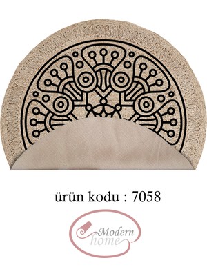 Modern Home Mandala Desen  Yuvarlak Halı  Dijital Baskı Deri Kaymaz Tabanlı Halı