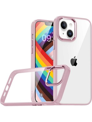 Canpay Apple iPhone 14 Plus Kılıf Case, Kamera Lens Korumalı Elektroplatin Kaplama Sert Pc Koruyucu Colourful Platinum Serisi