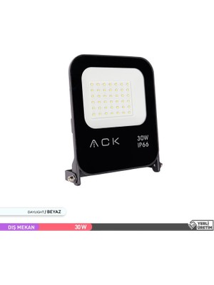 Ack Smd LED Projektör 6500K Beyaz Işık 30W
