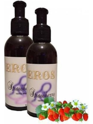 Eros Çilek Kokulu  Masaj Yağı 2 Adet 120 Ml
