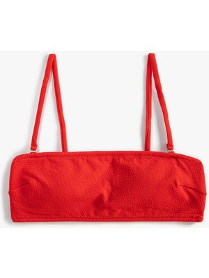 Koton Straplez Bikini Üstü Dokulu Kaplı