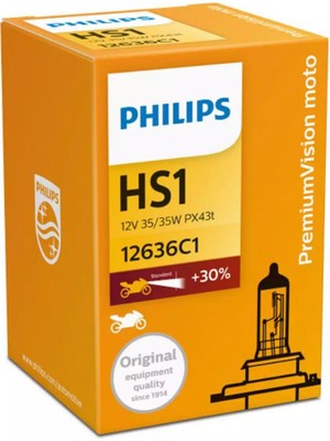 Philips HS1 Motosiklet Ampulü 12V 35/35W (PX43t-38) 12636C1