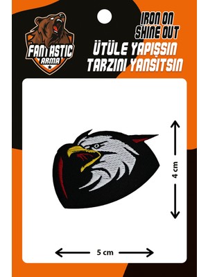 Fantastic Dokuma Arma Patch Kartal Ütü ile Kolayca Yapışan Polyester 30 °C Yıkamaya Uygun