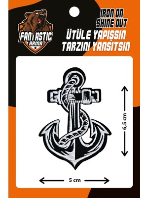 Fantastic Ütü İle Yapışan Dokuma Arma Patch, Çapa 5x6.5 cm Polyester Malzeme ile Kolay Uygulama