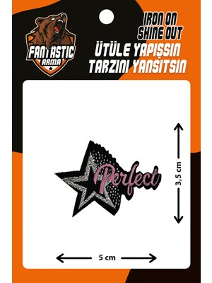 Fantastic Yıldız Perfect Dokuma Arma Patch, Ütü Ile Yapışan 100% Polyester Renkli Tasarım