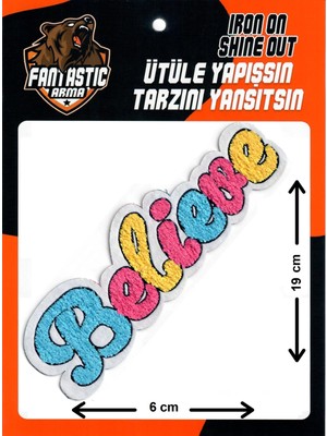Fantastic Ütü Ile Yapışan Dokuma Peluş, Kolej, Punch Believe Arma Modeli