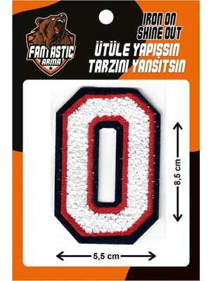 Fantastic Ütü Ile Yapışan Dokuma Peluş, Kolej, Punch, Harf, Beyaz, O Arma Modeli