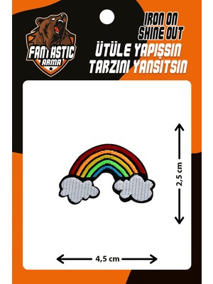 Fantastic Ütü Ile Yapışan Dokuma Arma Patch, Gökkuşağı