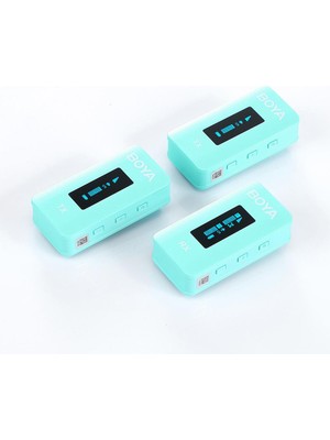 Boya BY-XM6-K2G Kablosuz Ikili Yaka Mikrofonu (Yeşil)