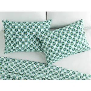 English Home Exotic Circles Kolay Ütülenir 2'li Yastık Kılıfı 50 x 70 cm Koyu Yeşil