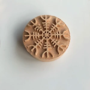 Arkaik Craft Tılsım Sembol Desen Ahşap Baskı Kalıbı