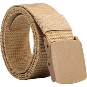 Açık Nefes Erkekler Naylon Bel Kemeri Slayt Toka Haki (Yurt Dışından)